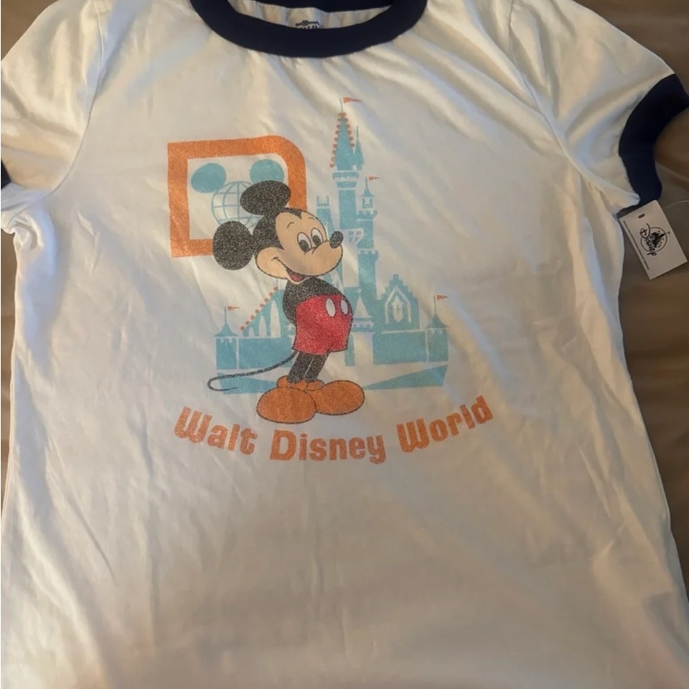 Disney womens White Mickey Mouse T-Shirt